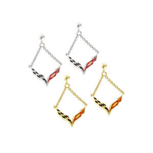 C7 Corvette Post Chain Earrings