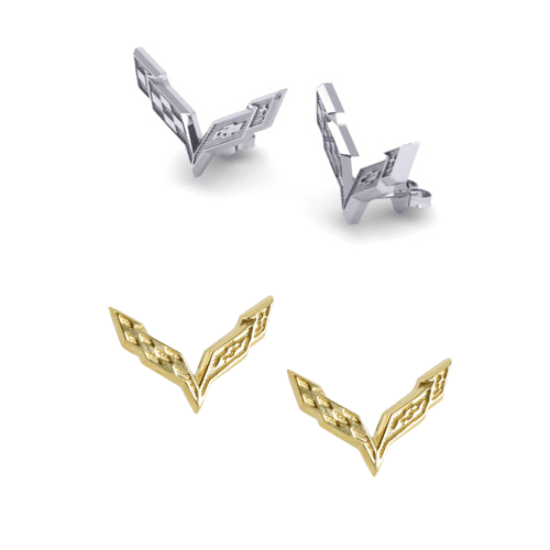 C7 Corvette Post Emblem Earrings