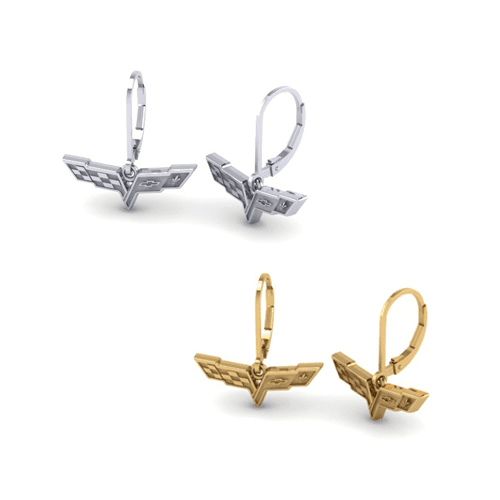 C6 Corvette Emblem Earrings C6 Corvette Emblem Earrings