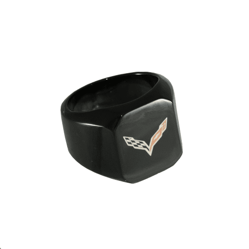 C7 Corvette stainless signet ring