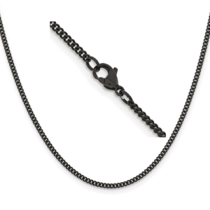Black Plated Curb Chain