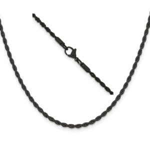 Black Stainless Rope Chain