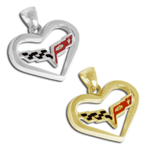 C6 Corvette Heart Pendant