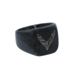 C8 Corvette black stainless ring