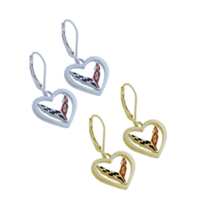 C8 Corvette Heart Earrings
