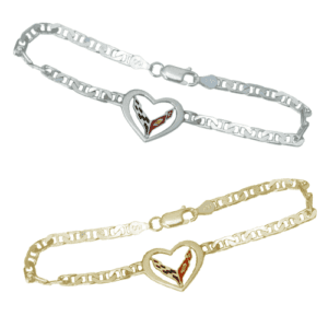 C8 Corvette Heart Bracelet