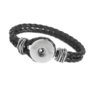 Ginger Snaps Black Leather Bracelet