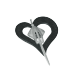Carbon Fiber Open Heart Pendant
