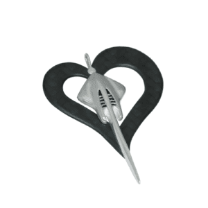 Carbon Fiber Open Heart Pendant