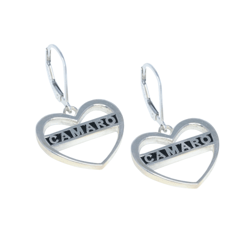 Camaro heart earrings