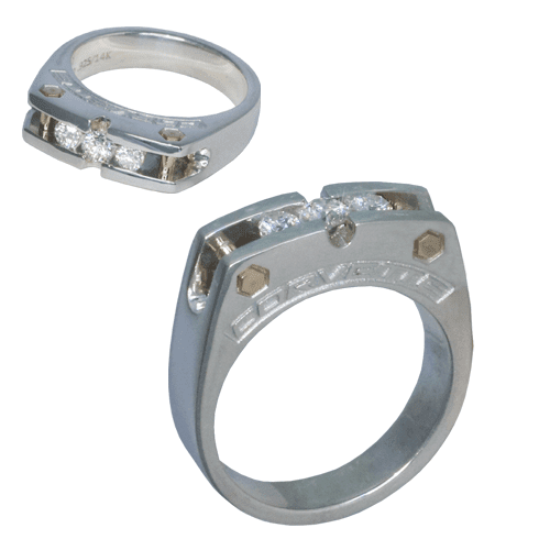 C8 Corvette diamond caliper ring