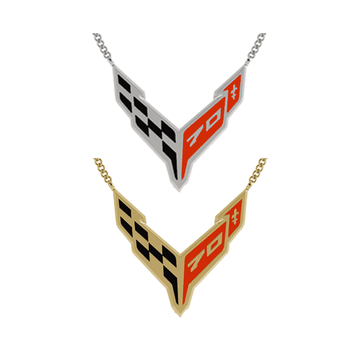 70th Anniversary Necklace C8 Corvette 70th Necklace