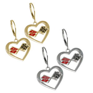 C3 Corvette Heart Earrings