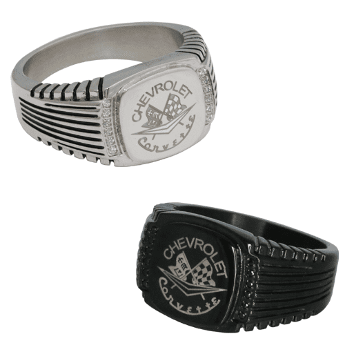 C1 Corvette CZ Signet Ring C1 Corvette CZ Signet Ring