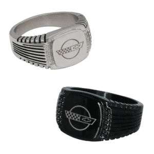 C4 Corvette CZ Signet Ring