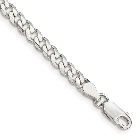 Sterling silver curb chain with lobster clasp