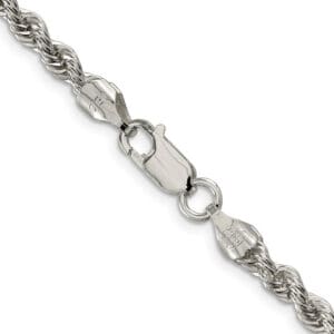 Sterling Rope Chain Lobster Clasp