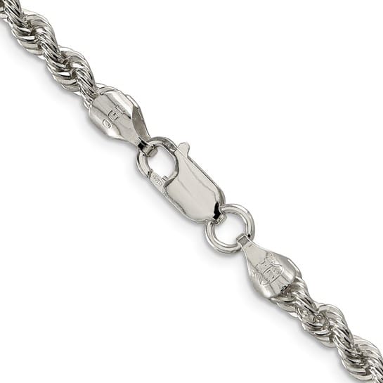 Sterling Rope Chain Lobster Clasp