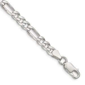 Sterling Figaro chain with lobster clasp
