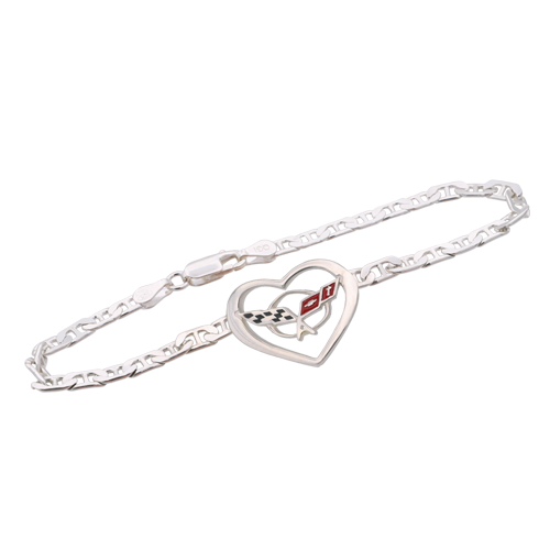 C5 Corvette heart bracelet