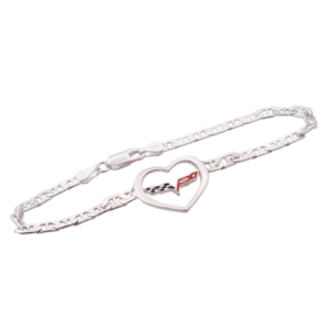 C6 Corvette heart bracelet